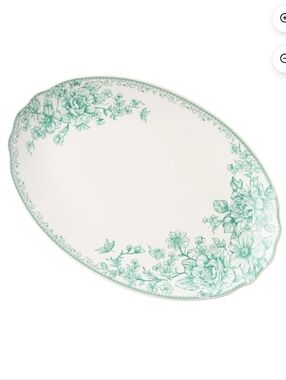 New The Pioneer Woman Agatha Green Floral 16" Serving Platter